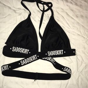 SABOSKIRT multiple strap swim top